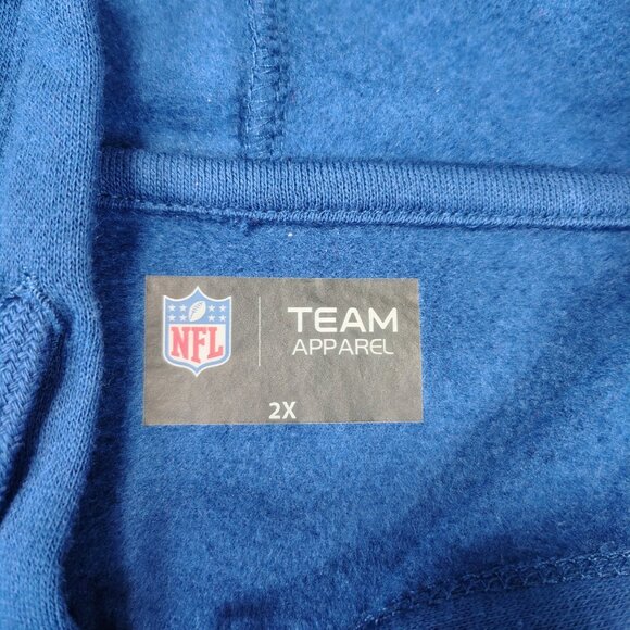 Indianaoplis Colts NFL Hoodie Women's Size 2XL Blue White Full Zip Football - Picture 4 of 13